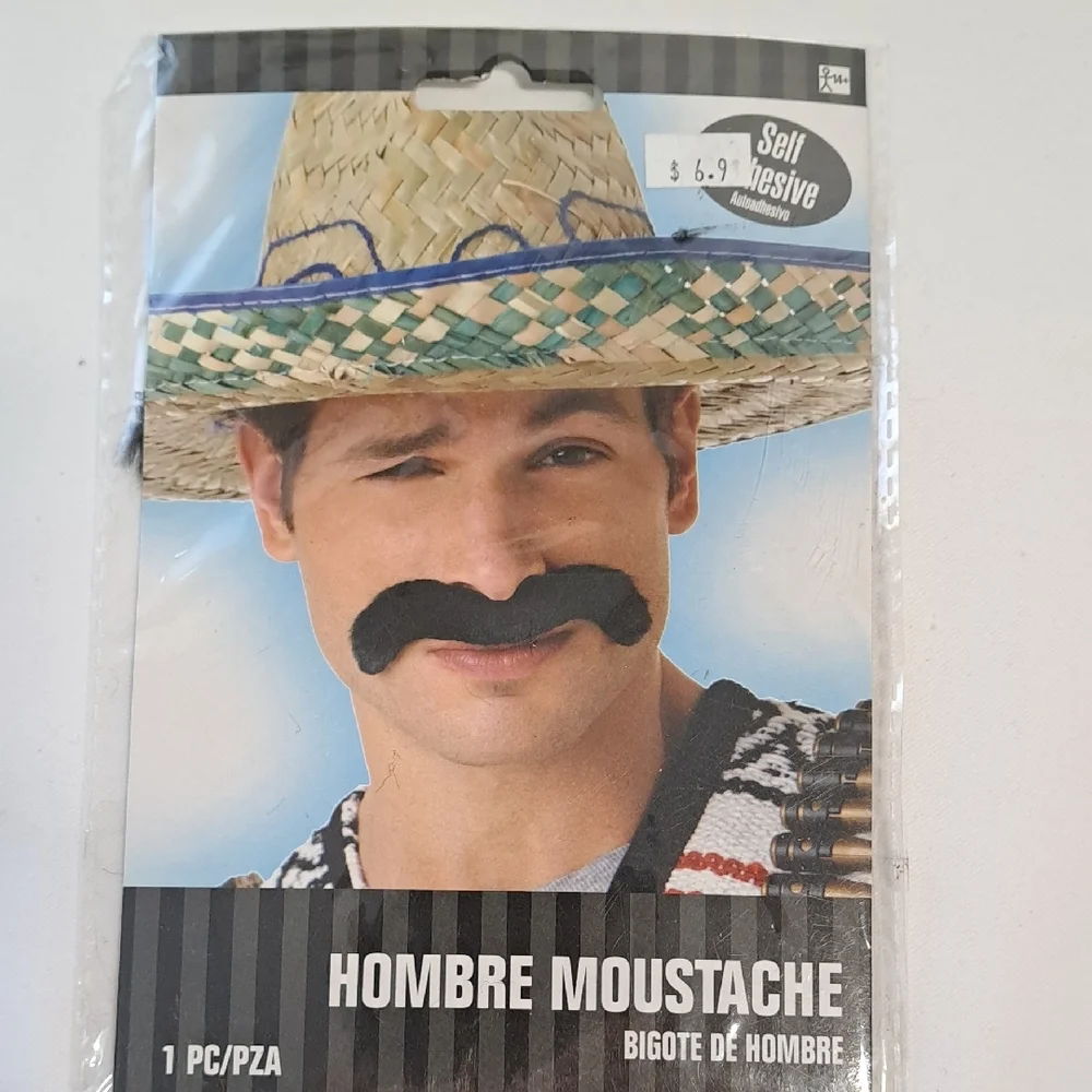 LOFT Shimmering Gold Party Hat and Mustache